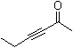 structure of CAS# 1679-36-3, 3-Hexyn-2-one;1-Butynyl methyl ketone; 2-Oxo-3-hexyne