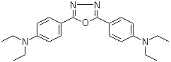 structure of CAS# 1679-98-7, 2,5-Bis(4-diethylaminophenyl)-1,3,4-oxadiazole;2,5-Di(p-diethylaminophenyl)-1,3,4-oxadiazole