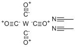 Bis(acetonitrile)tetracarbonyltungsten(0) molecular structure (CAS 16800-45-6)