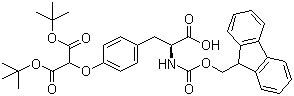 Fmoc-Tyr(Malonyl-di-Otbu)-OH molecular structure (CAS 168135-77-1)
