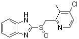 2-[[(4-Chloro-3-methyl-2-pyridinyl)methyl]sulfinyl]-1H-benzimidazole molecular structure (CAS 168167-42-8)