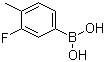 3-Fluoro-4-methylphenylboronic acid molecular structure (CAS 168267-99-0)