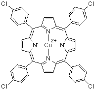 structure of CAS# 16828-36-7, (Tetra(4-chlorophenyl)porphyrinato)copper;Tetrakis(4-chlorophenyl)porphyrinatocopper