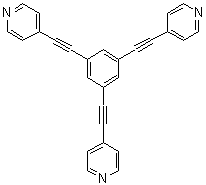 结构式 CAS# 168289-78-9, 1,3,5-三(4-吡啶基乙炔基)苯