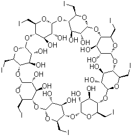 6A,6B,6C,6D,6E,6F,6G,6H-Octadeoxy-6A,6B,6C,6D,6E,6F,6G,6H-octaiodo-gamma-cyclodextrin molecular structure (CAS 168296-33-1)
