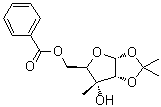 3-C-Methyl-1,2-O-(1-methylethylidene)-alpha-D-ribofuranose 5-benzoate molecular structure (CAS 16831-81-5)