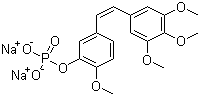 Combretastatin A4 disodium phosphate molecular structure (CAS 168555-66-6)