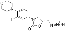 (R)-5-(Azidomethyl)-3-[3-fluoro-4-(4-morpholinyl)phenyl]-2-oxazolidinone molecular structure (CAS 168828-84-0)