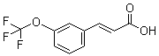 structure of CAS# 168833-80-5, 3-(Trifluoromethoxy)cinnamic acid;3-(3-Trifluoromethoxyphenyl)acrylic acid; 3-[3-(Trifluoromethoxy)phenyl]-2-propenoic acid