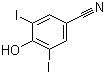 structure of CAS# 1689-83-4, Ioxynil;3,5-Diiodo-4-hydroxybenzonitrile; 4-Hydroxy-3,5-diiodobenzonitrile