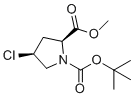 (2S,4S)-1-叔-丁基2-甲基4-氯吡咯烷-1,2-二羧酸酯分子结构 (CAS 169032-99-9)