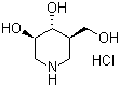 (3R,4R,5R)-5-(Hydroxymethyl)piperidine-3,4-diol hydrochloride molecular structure (CAS 169105-89-9)