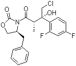 (4S)-3-[(2R,3R)-4-Chloro-3-(2,4-difluorophenyl)-3-hydroxy-2-methyl-1-oxobutyl]-4-(phenylmethyl)-2-oxazolidinone molecular structure (CAS 169218-76-2)