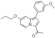 1-[1-(3-Methoxyphenyl)-7-propoxy-3-indolizinyl]ethanone molecular structure (CAS 1693766-04-9)