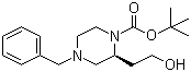 (S)-4-Benzyl-2-(2-hydroxyethyl)piperazine-1-carboxylic acid tert-butyl ester molecular structure (CAS 169447-92-1)