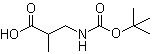 3-[(tert-Butoxycarbonyl)amino]-2-methylpropanoic acid molecular structure (CAS 16948-10-0)