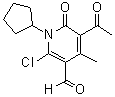 5-Acetyl-2-chloro-1-cyclopentyl-1,6-dihydro-4-methyl-6-oxo-3-pyridinecarboxaldehyde molecular structure (CAS 1695530-94-9)