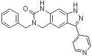 1,5,6,8-Tetrahydro-6-(phenylmethyl)-3-(4-pyridinyl)-7H-pyrazolo[4,3-g]quinazolin-7-one molecular structure (CAS 1695533-89-1)