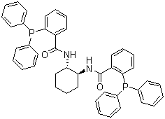 (1S,2S)-(-)-1,2-环己二胺-N,N'-双(2-二苯基膦基苯甲酰)分子结构 (CAS 169689-05-8)