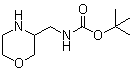 structure of CAS# 169750-75-8, (3-Morpholinylmethyl)carbamic acid 1,1-dimethylethyl ester