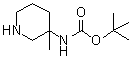 tert-Butyl 3-methylpiperidin-3-yl-carbamate molecular structure (CAS 169750-96-3)