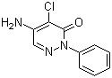 structure of CAS# 1698-60-8, Chloridazon;Pyrazon; 5-Amino-4-chloro-2-phenylpyridazin-3-one