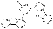 2-Chloro-4,6-bis(dibenzo[b,d]furan-4-yl)-1,3,5-triazine molecular structure (CAS 1699739-83-7)