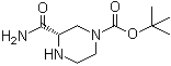 (3S)-3-(氨基羰基)-1-哌嗪羧酸叔丁酯分子结构 (CAS 170164-47-3)