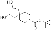 结构式 CAS# 170229-04-6, 4,4-双(2-羟基乙基)-1-哌啶甲酸叔丁酯