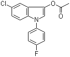 3-乙酰氧基-5-氯-1-(4-氟苯基)-1H-吲哚分子结构 (CAS 170232-37-8)