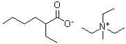 2-Ethylhexanoic acid triethylmethylammonium salt molecular structure (CAS 170275-23-7)