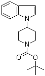 4-(吲哚-1-基)哌啶甲酸叔丁酯分子结构 (CAS 170364-89-3)