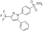 4-(5-Phenyl-3-trifluoromethyl-1H-pyrazol-1-yl)benzenesulfonamide molecular structure (CAS 170569-87-6)