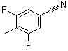 3,5-Difluoro-4-methylbenzonitrile molecular structure (CAS 170572-50-6)