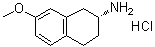 (R)-7-甲氧基-1,2,3,4-四氢萘-2-基胺盐酸盐分子结构 (CAS 170638-05-8)