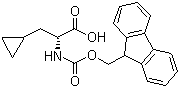 Fmoc-D-环丙基丙氨酸分子结构 (CAS 170642-29-2)