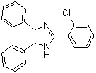 structure of CAS# 1707-67-1, 2-(2-Chlorophenyl)-4,5-diphenylimidazole;2-(2-Chlorophenyl)-4,5-diphenyl-1H-imidazole