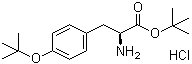 structure of CAS# 17083-23-7, O-(1,1-Dimethylethyl)-L-tyrosine 1,1-dimethylethyl ester hydrochloride