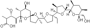 Monensin molecular structure (CAS 17090-79-8)
