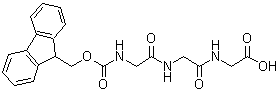 N-[N-[N-[(9H-芴-9-基甲氧基)羰基]甘氨酰基]甘氨酰基]-甘氨酸分子结构 (CAS 170941-79-4)