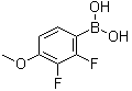structure of CAS# 170981-41-6, 2,3-Difluoro-4-methoxyphenylboronic acid