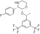 (2R,3S)-2-[(1R)-1-[3,5-Bis(trifluoromethyl)phenyl)ethoxy]-3-(4-fluorophenyl)morpholine molecular structure (CAS 171338-27-5)