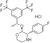 结构式 CAS# 171482-05-6, (2R,3S)-2-[(1R)-1-[3,5-双(三氟甲基)苯基]乙氧基]-3-(4-氟苯基)吗啉盐酸盐