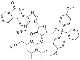 2'-O-Propargyl A(Bz)-3'-phosphoramidite molecular structure (CAS 171486-59-2)