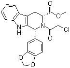 (1R,3R)-1-(1,3-Benzodioxol-5-yl)-2-(chloroacetyl)-2,3,4,9-tetrahydro-1H-pyrido[3,4-b]indole-3-carboxylic acid methyl ester molecular structure (CAS 171489-59-1)