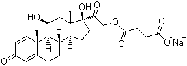 泼尼松龙琥珀酸钠分子结构 (CAS 1715-33-9)
