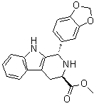 (1S-trans)-1-(1,3-Benzodioxol-5-yl)-2,3,4,9-tetrahydro-1H-pyrido[3,4-b]indole-3-carboxylic acid methyl ester molecular structure (CAS 171596-42-2)