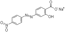 structure of CAS# 1718-34-9, Sodium 5-[(4-nitrophenyl)azo]salicylate;Alizarin yellow R sodium salt; 2-Hydroxy-5-((4-nitrophenyl)azo)benzoic acid monosodium salt; 5-(4-Nitrophenylazo)-salicylic acid sodium salt; Mordant Yellow 3R