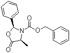 (2S,4S)-3-Benzyloxycarbonyl-4-methyl-2-phenyl-1,3-oxazolidin-5-one molecular structure (CAS 171860-41-6)