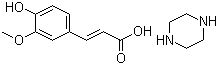 Piperazine ferulate molecular structure (CAS 171876-65-6)